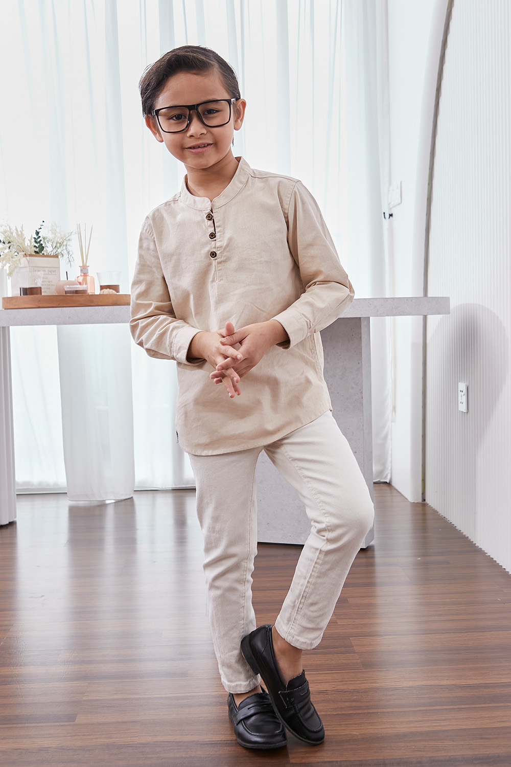 Kurta Fahd Kids - Nude Brown